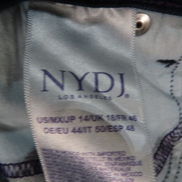 NYDJ Not Your Daughters Jeans 14 Blue Sheri Bling Ankle Lift Tuck Technology - Picture 9 of 11